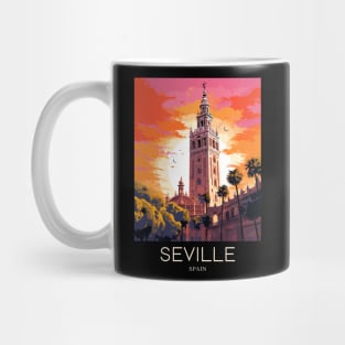 A Pop Art Travel Print of Seville - Spain Mug